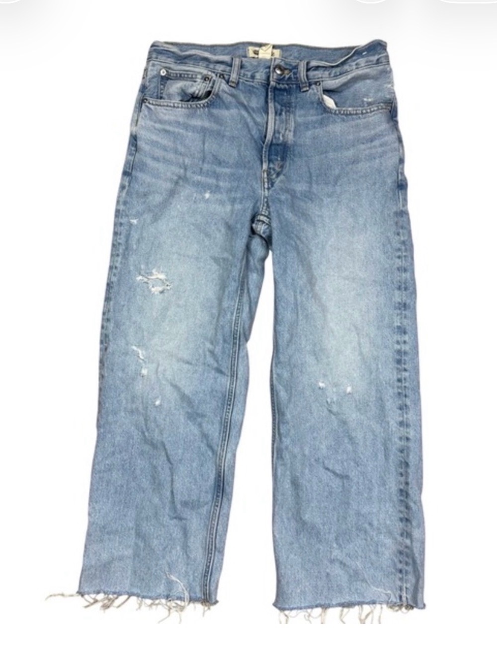 Madewell low slung baggy crop jeans, 27, Larson wash